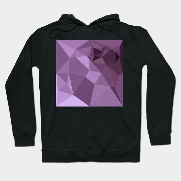 African Violet Abstract Low Polygon Background Hoodie by retrovectors